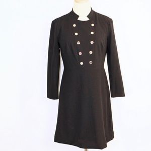 Tommy Hilfiger Banded Mock Neck Bodice Detail Scuba Crepe Sheath Dress | Size 8